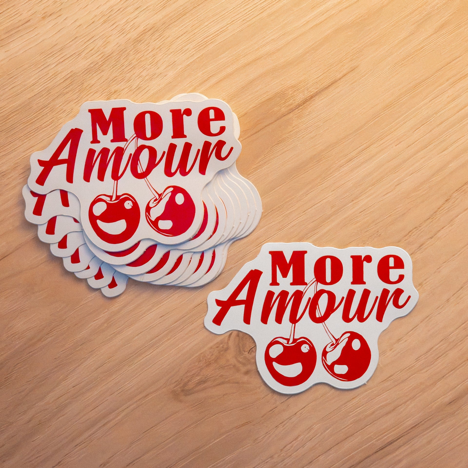Sticker More Amour Cerise